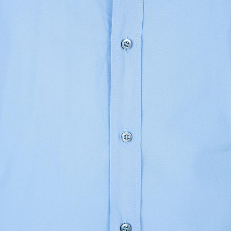 Pre Owned Gucci Men's Light Blue Cotton Shirt L