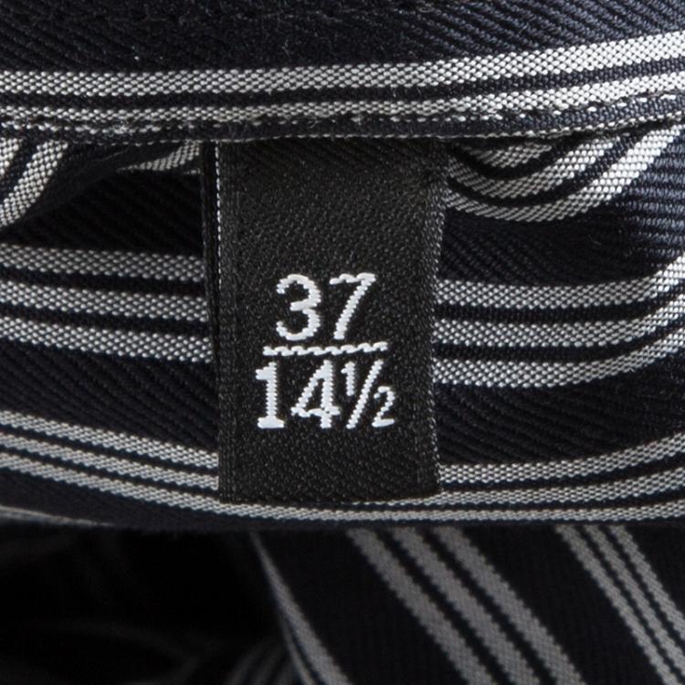Pre Owned Gucci Monochrome Striped Long Sleeve Button Front Shirt S