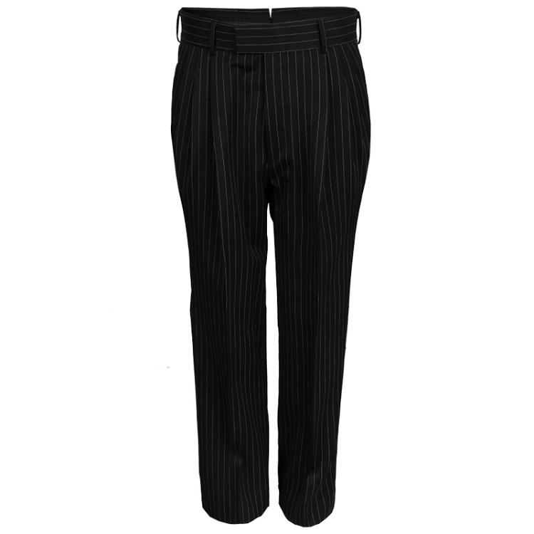 Pre Owned Gucci Black Wool Pinstriped Tailored Suit L