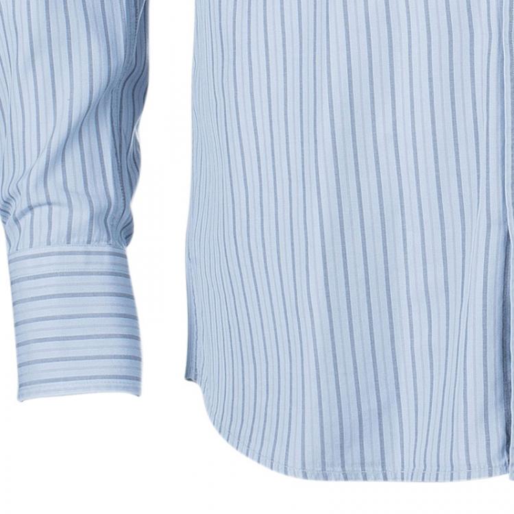 Pre Owned Gucci Men's Grey Striped Shirt S
