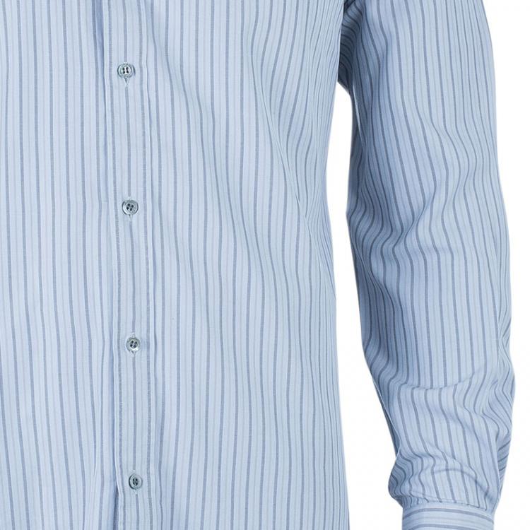 Pre Owned Gucci Men's Grey Striped Shirt S