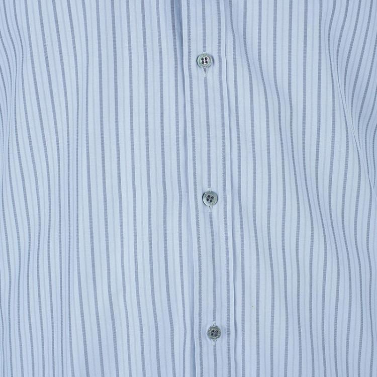 Pre Owned Gucci Men's Grey Striped Shirt S