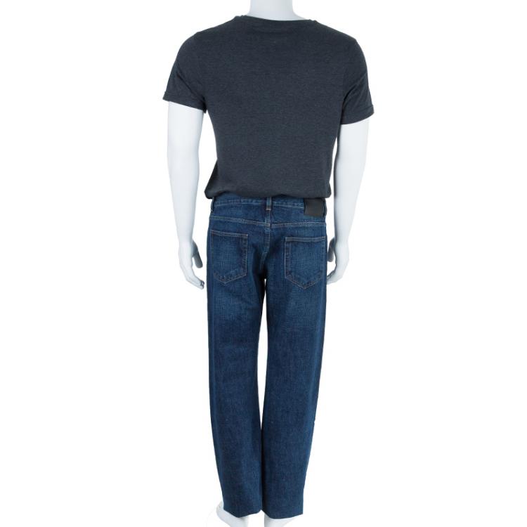 Pre Owned Gucci Men's Blue Straight Fit Denim Jeans M