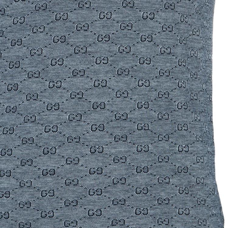 مملوكة مسبقًا Gucci Men's Grey GG Polo Shirt M