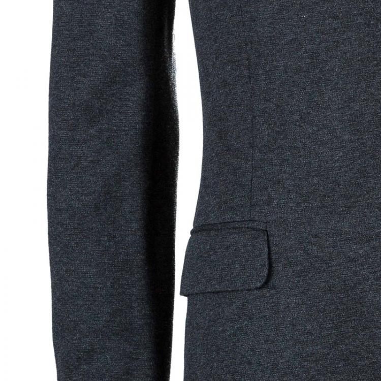 Pre Owned Gucci Men's Grey Crest Detail Blazer S