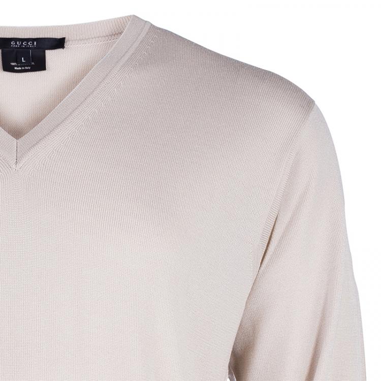 Pre Owned Gucci Men's Beige Sweater L