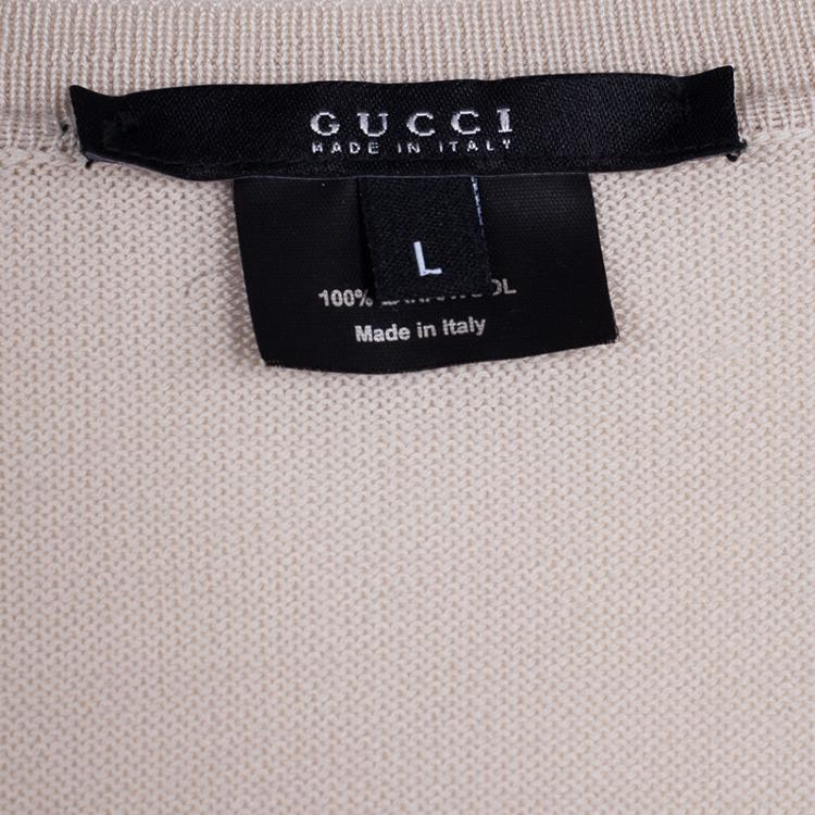 Pre Owned Gucci Men's Beige Sweater L