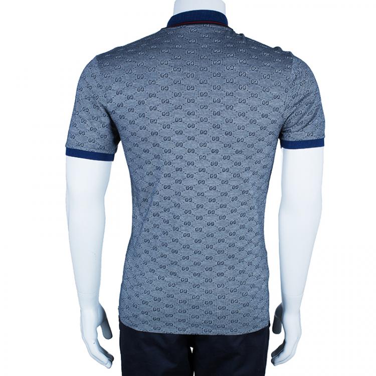 Pre Owned Gucci Men's Grey Polo Shirt L