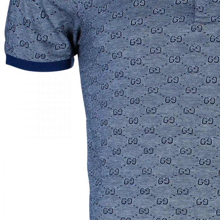 Pre Owned Gucci Men's Grey Polo Shirt L