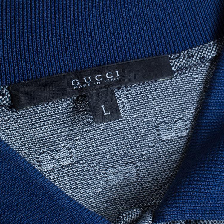 Pre Owned Gucci Men's Grey Polo Shirt L
