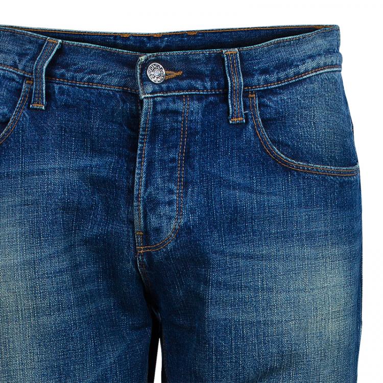 Pre Owned Gucci Men's Blue Regular Denim Pants S