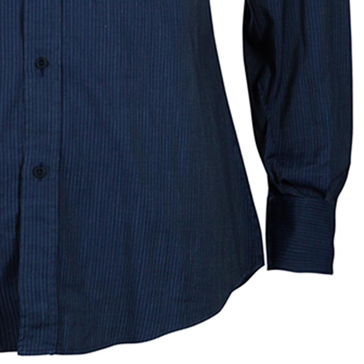 Pre Owned Gucci Men's Blue Pinstripe Shirt M