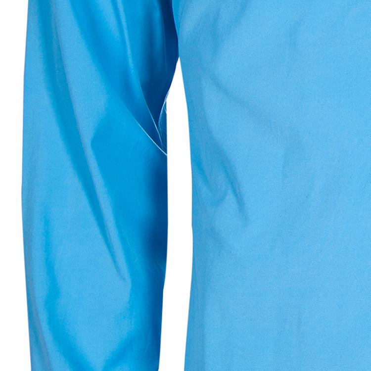Pre Owned Gucci Men's Blue Cotton Shirt M