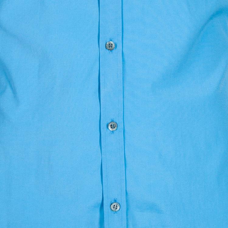 Pre Owned Gucci Men's Blue Cotton Shirt M