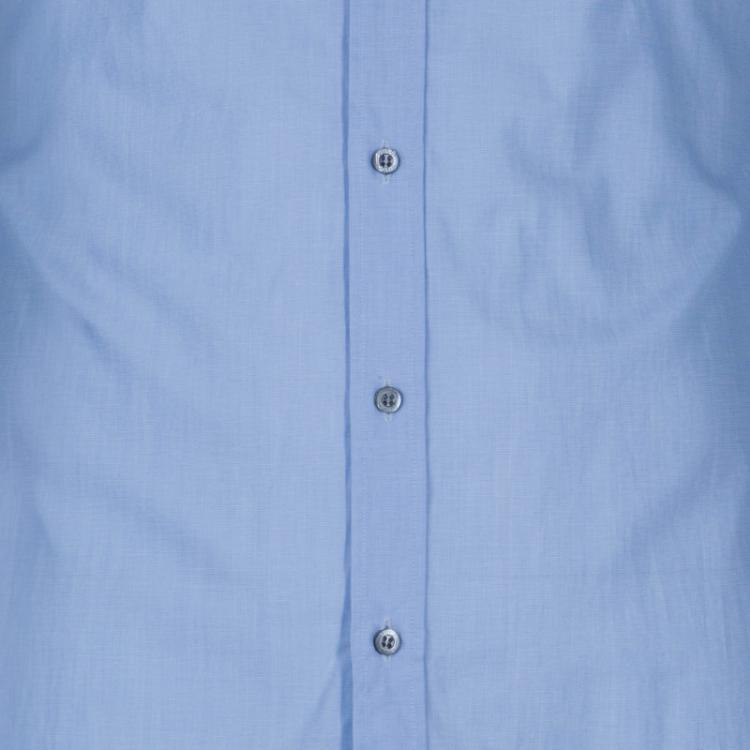 Pre Owned Gucci Men's Blue Slim Cotton Shirt M