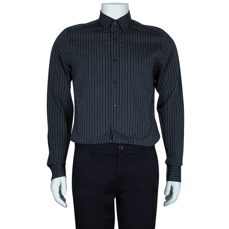 Gucci Striped Dress Shirt in Gray for Men