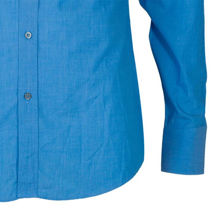 Pre Owned Gucci Men's Blue Slim Fit Shirt M