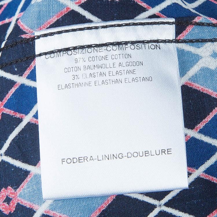 Pre Owned Gucci Men's Diagonal Link Fitted Cotton Shirt  M