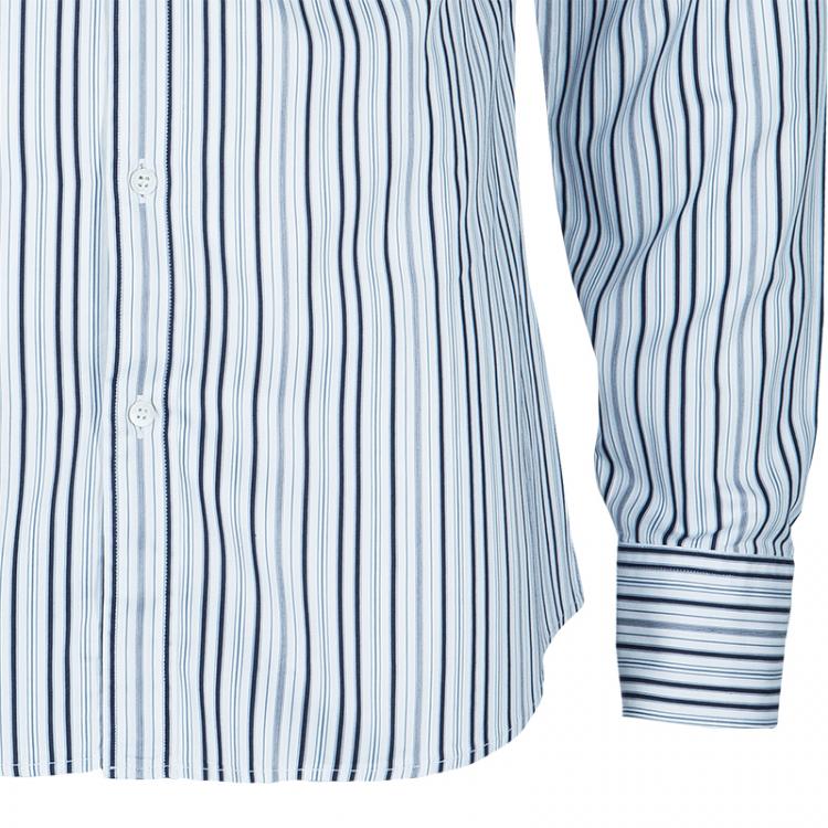Pre Owned Gucci Men's  Navy Striped Shirt M