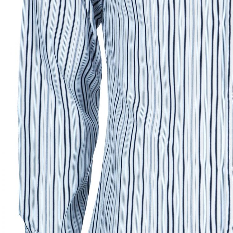 Pre Owned Gucci Men's  Navy Striped Shirt M