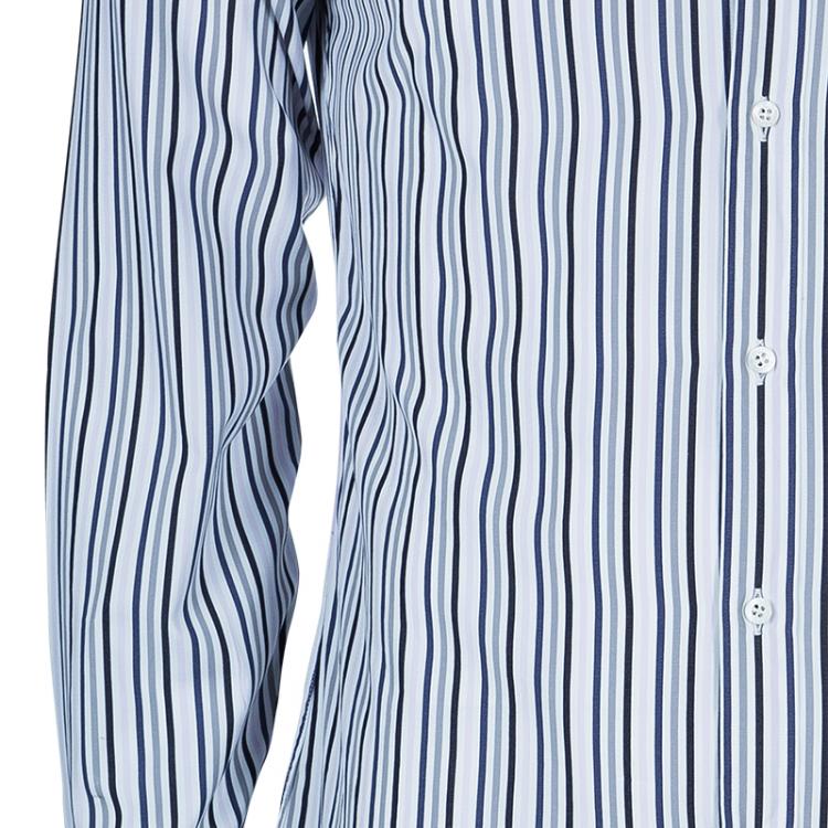 مملوكة مسبقًا Gucci Men's White and Blue Striped Shirt M