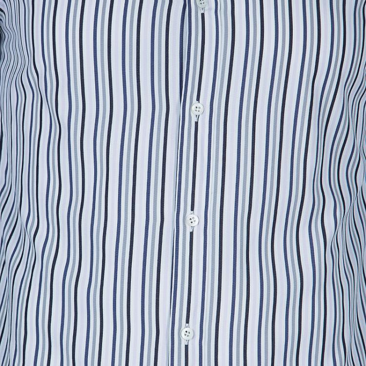 مملوكة مسبقًا Gucci Men's White and Blue Striped Shirt M