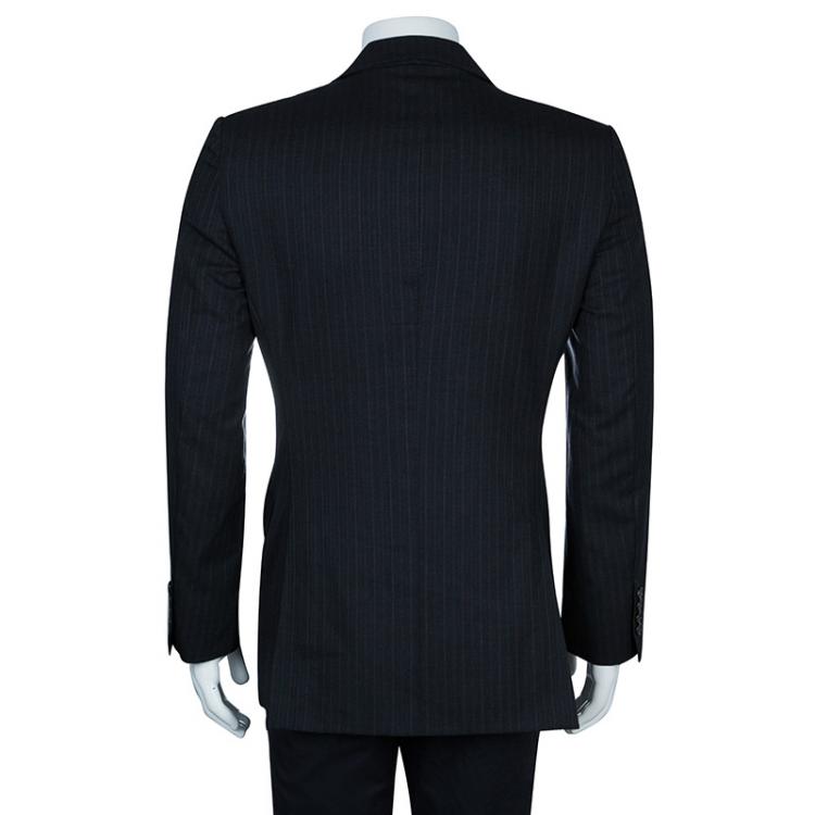 Pre Owned Gucci Men's Grey Striped Blazer M