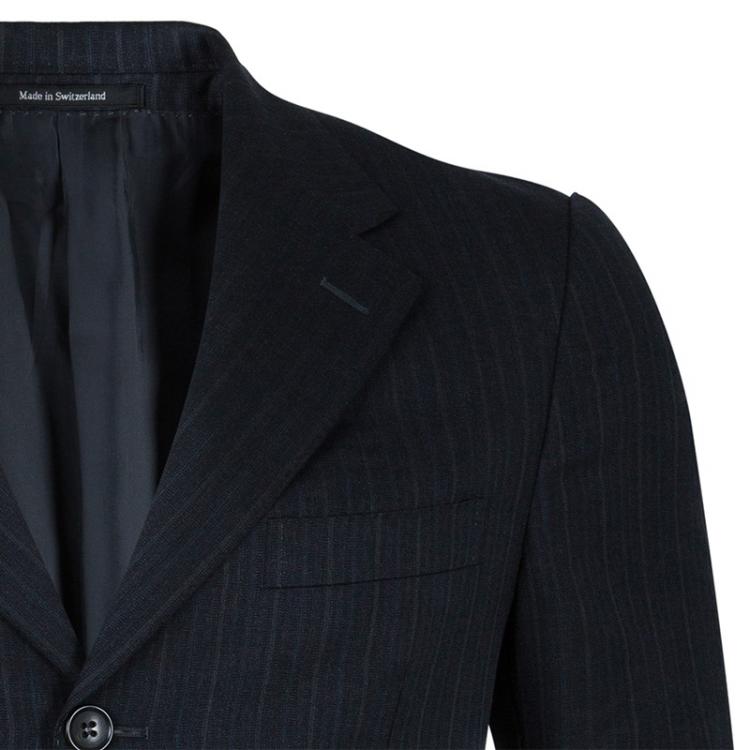 Pre Owned Gucci Men's Grey Striped Blazer M