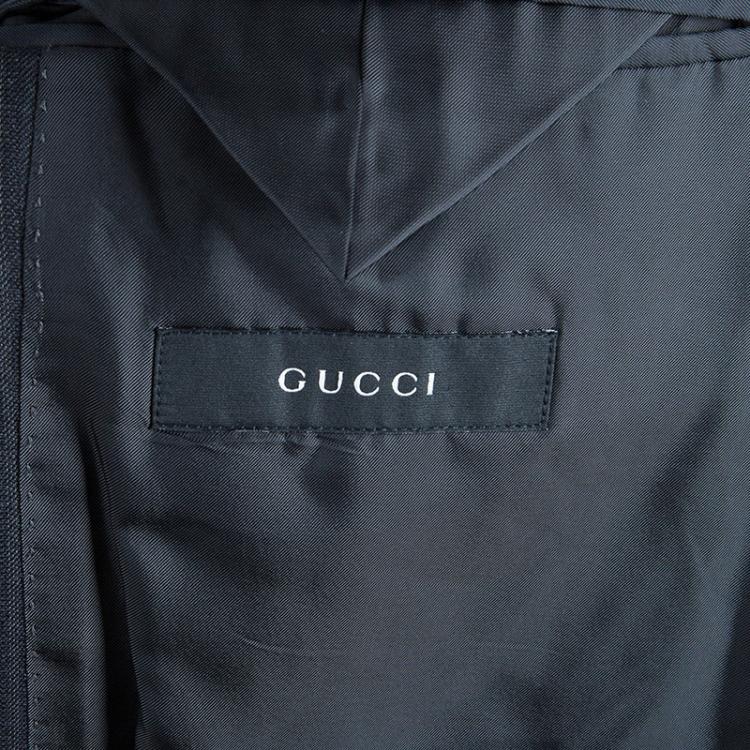 Pre Owned Gucci Men's Grey Striped Blazer M