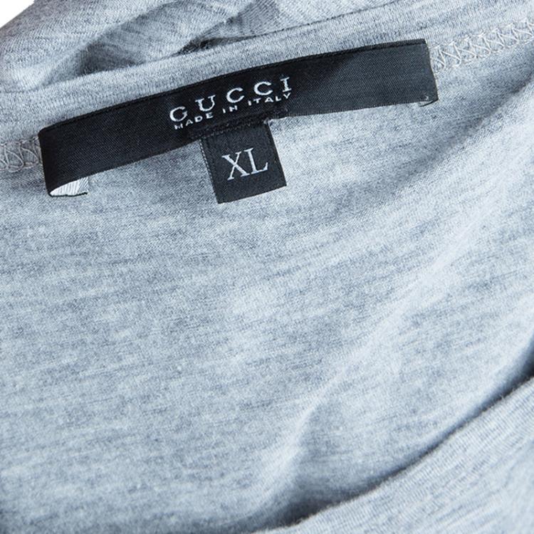 Pre Owned Gucci Men's Grey Printed T-Shirt XL