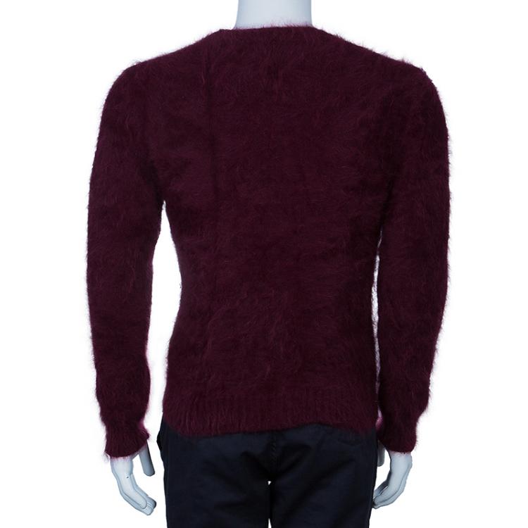 Pre Owned Gucci Men's Colorblock Angora Sweater M