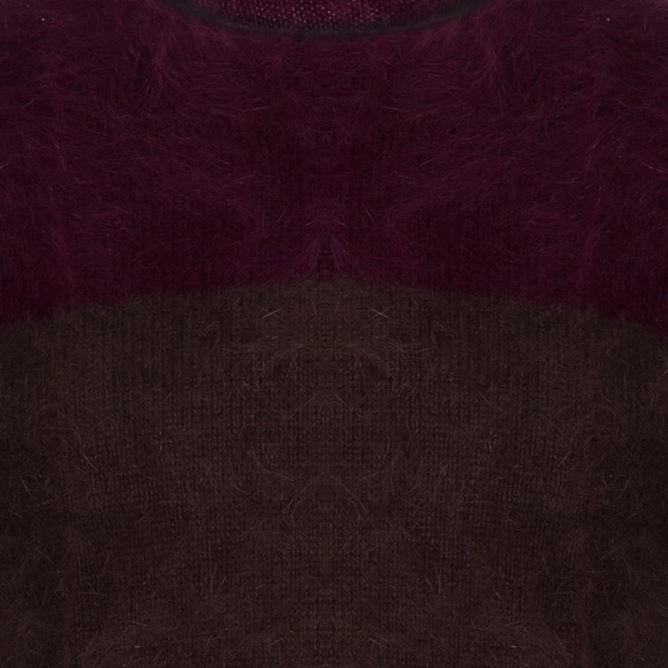 Pre Owned Gucci Men's Colorblock Angora Sweater M