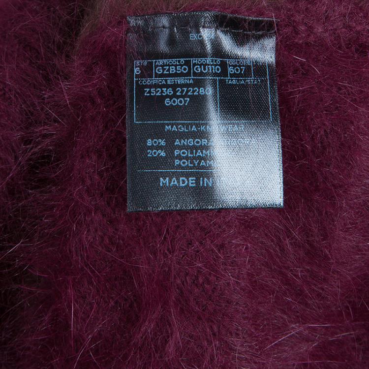 Pre Owned Gucci Men's Colorblock Angora Sweater M