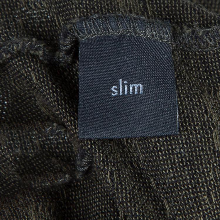 Pre Owned Gucci Men's Olive Green GG Polo Shirt S/M