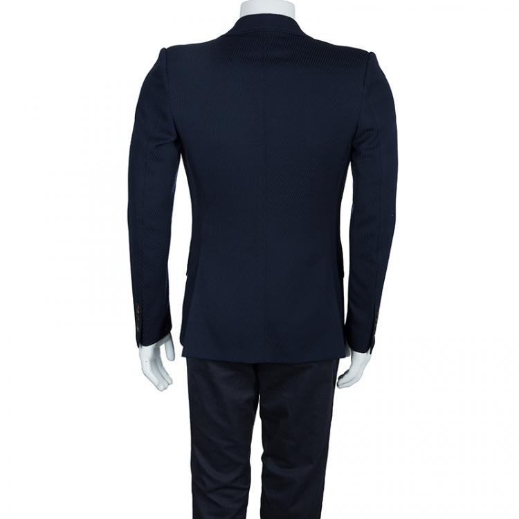 Pre Owned Gucci Navy Blue Wool Blazer S