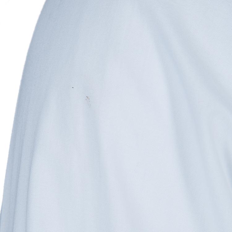 Pre Owned Gucci White Mandarin Collar Cotton Shirt L