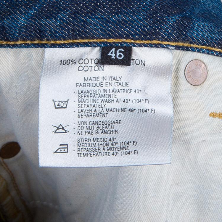 Pre Owned Gucci Straight Fit Denim Jeans S