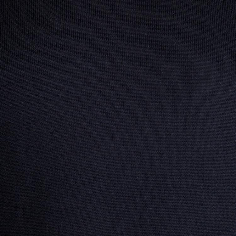 Pre Owned Gucci Navy Blue Wool Crew Neck Sweater M
