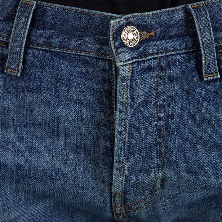 Pre Owned Gucci Indigo Denim Regular Fit  Jeans S