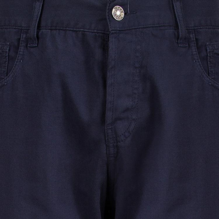 Pre Owned Gucci Navy Blue Cotton Regular Fit Pants L