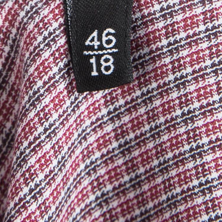 Pre Owned Gucci Multicolor Checked Cotton Contrast Collar Long Sleeve Button Front Shirt 4XL