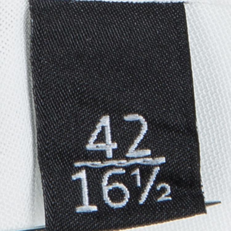 Pre Owned Gucci White Cotton Long Sleeve Slim Fit Tuxedo Shirt XL