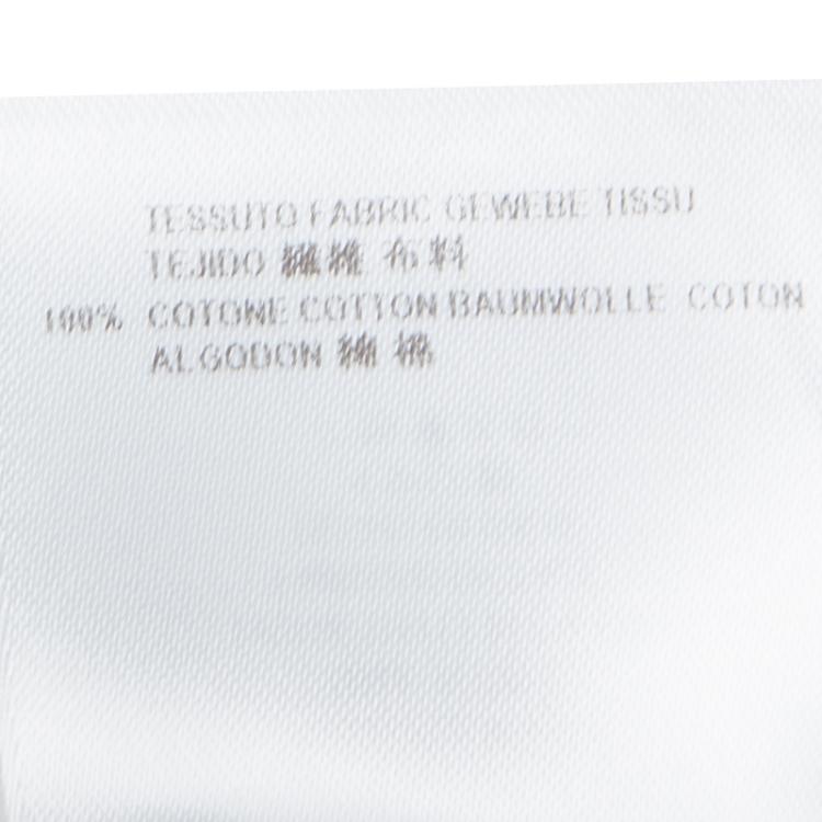 Pre Owned Gucci White Cotton Long Sleeve Slim Fit Tuxedo Shirt XL