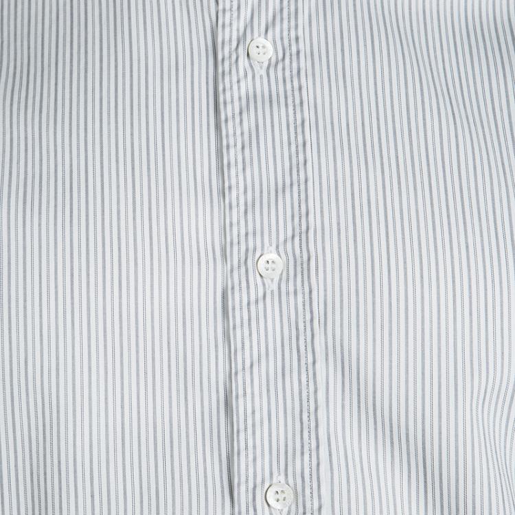Pre Owned Gucci Off White Striped Long Sleeve Button Front Shirt XXL