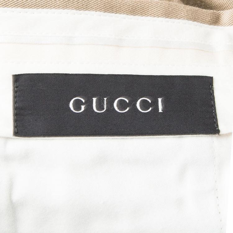 Pre Owned Gucci Brown Tailored Regular Fit Trousers M