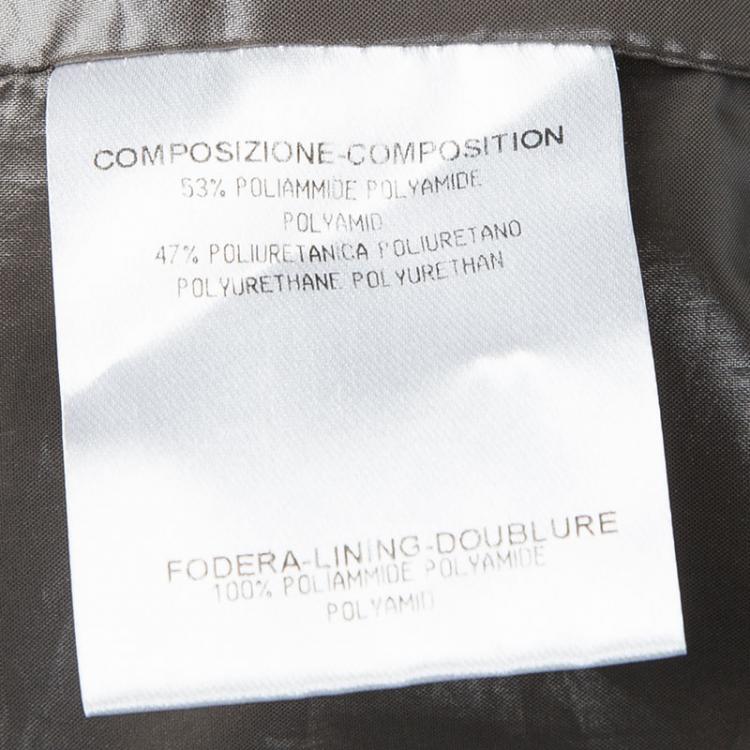 Pre Owned Gucci Patent Black Hooded Zip Front Jacket M