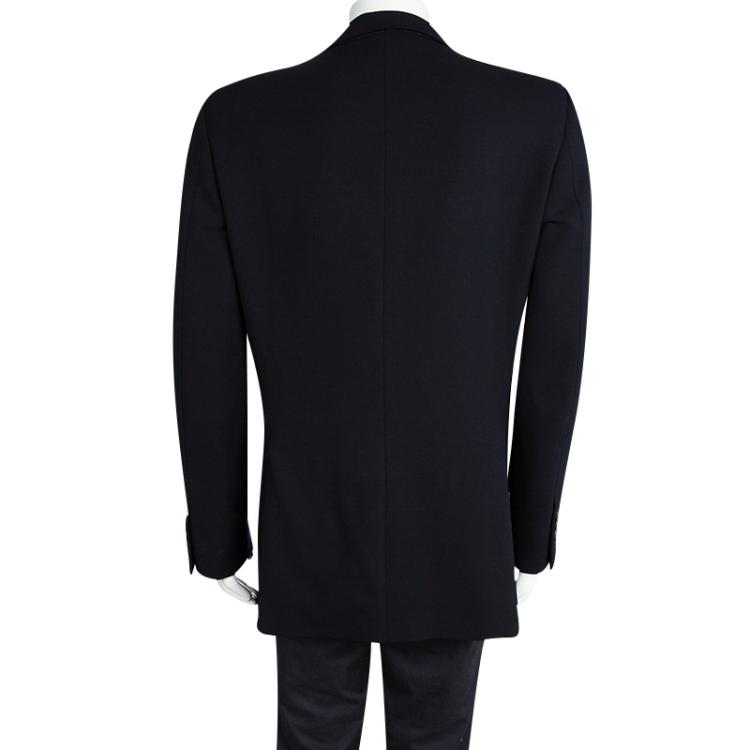 Pre Owned Gucci Navy Blue Wool Blazer XL