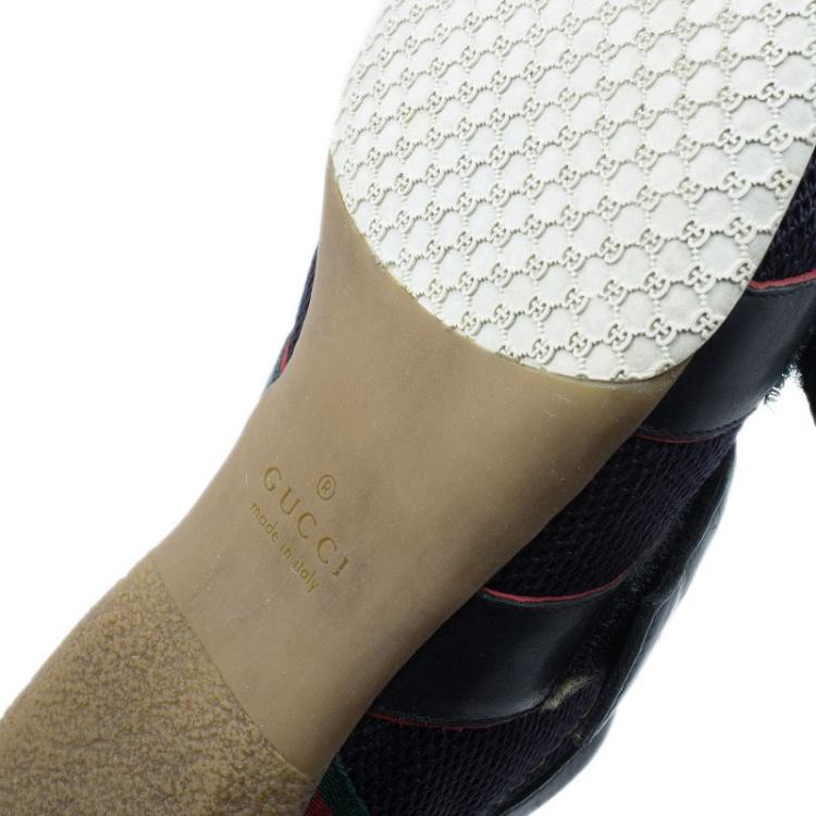 Pre Owned Gucci Black Mesh Velcro Sneakers Size 43.5