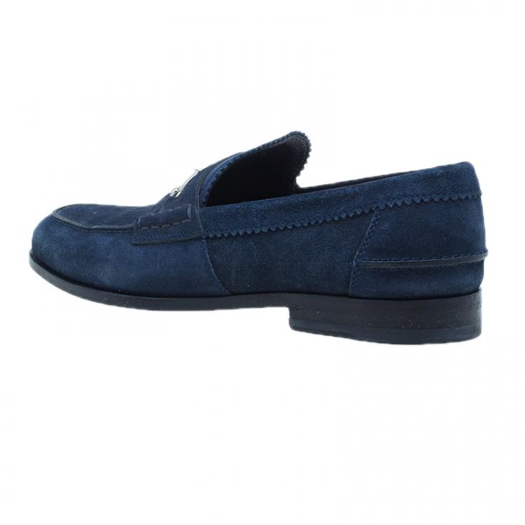 gucci blue suede shoes