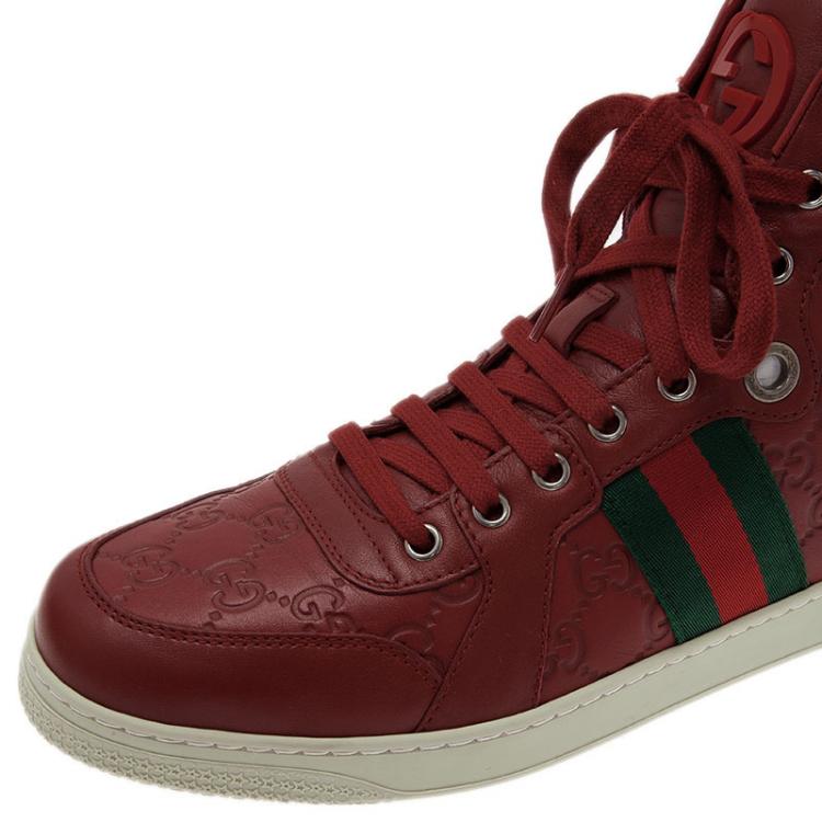 red gucci shoes high top